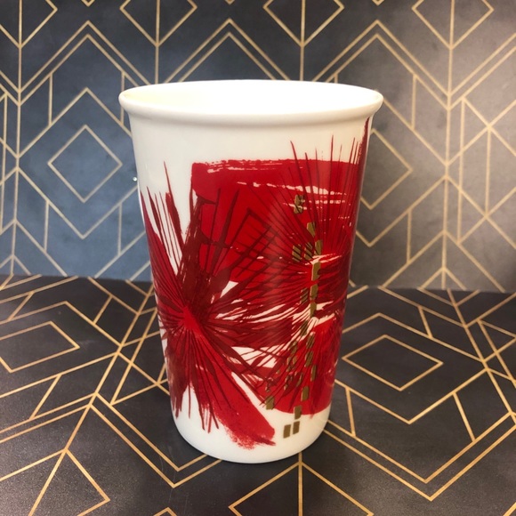 Starbucks Holiday 2014 Red Gold Mug - Picture 3 of 8